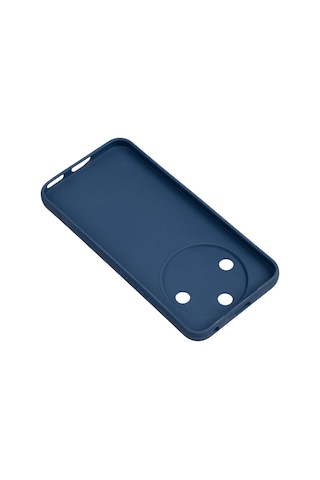 Noktaks - Honor Magic 8 Lite 5g Uyumlu Kılıf Mat Esnek Biye Silikon Kapak - Lacivert - T40999