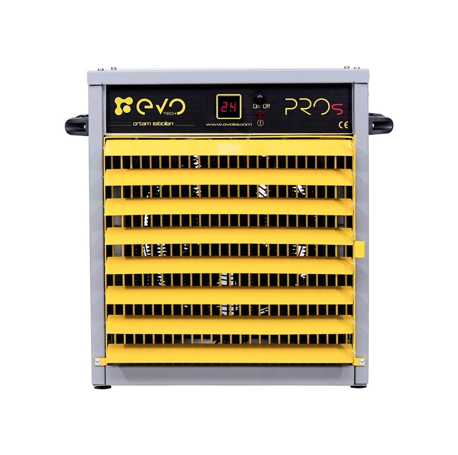 Evo22 Pros - 22 Kw Kumandalı Ve Dijital Endüstriyel Elektrikli Fanlı Isıtıcı