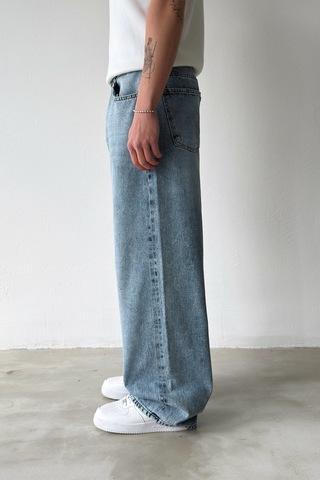 Flaw Basic Baggy Jean-29109 Mavi