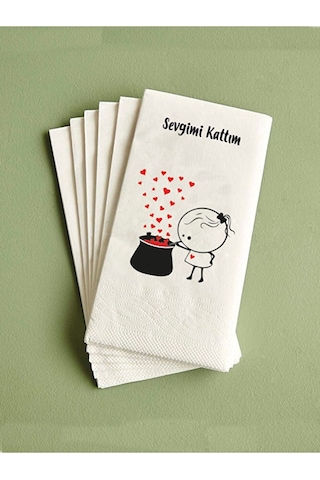 Sevgimi Kattım Sunum Peçetesi 100 Adet