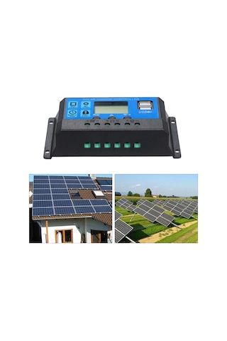 Yaozixa 20a Pwm Güneş Şarj Kontrol Cihazı - 12v/24v Otomatik Adapte, Usb Çıkışlı, Akıllı Regülatör