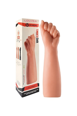 30 Cm Dev Kalın Realistik Yumruk Fist Tasarımlı Dildo Ten Rengi Çok Renkli