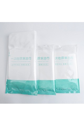 Shineyee Seyahat Ve Konaklama İçin Tek Kullanımlık Büyük Boy, Kalın, Hızlı Kuruyan, Suyu İçeren, Bağımsız Paketli Pamuklu Bezi Seti 2 Adet Diğer