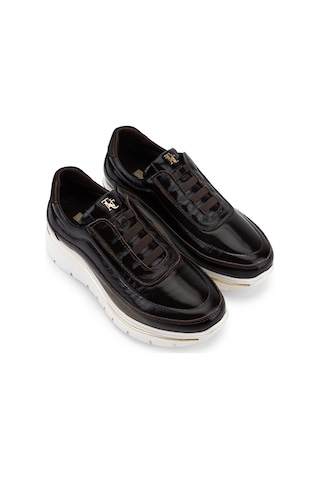 Tamer Tanca Kadın Hakiki Deri Kahverengi Rugan Sneakers & Spor Ayakkabı 298 3215 Bn Ayk Y26 Kahve Krsk Rgn