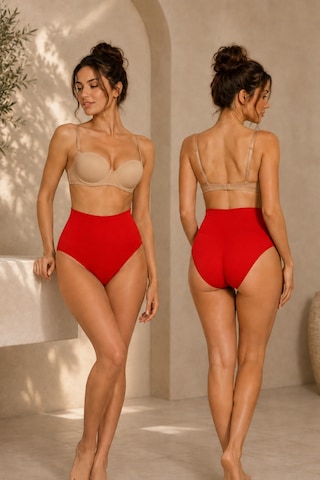 Fit Women Kadın Yüksek Bel Esnek 5 Li Külot Kırmızı