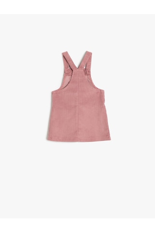 Koton Salopet Elbise Fitilli Kadife Cep Detaylı Pamuklu Lila 5wmg80014aw Lila