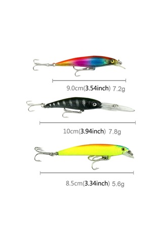 Hengjıa 43 Adet Sinek Balıkçılık Cazibesi Seti 6 Modelleri Olta Takımı Plastik Sert Yem Cazibesi Wobbler Sazan