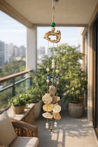 Boho Deniz Kabuklu Dekoratif Kapı Süsü Küller Ve Kraliçeler Koleksiyonu 1 Adet