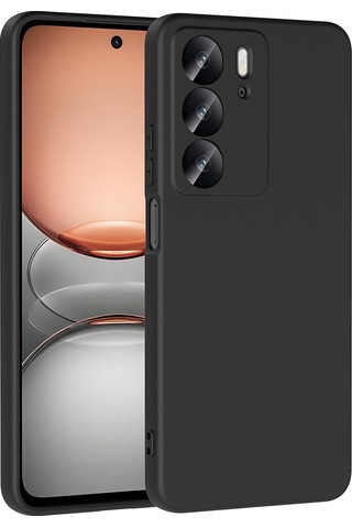 Realme C75 Kılıf Zore Mara Lansman Kapak Siyah