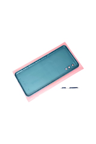 Tkgz - Samsung Galaxy Uyumlu A02 Full Kasa Arka Kapak Batarya Kapağı - Mavi Çok Renkli