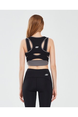 Skechers Performance Coll. W Mid Support Bra Kadın Siyah Sporcu Sütyeni S241110-001 Siyah