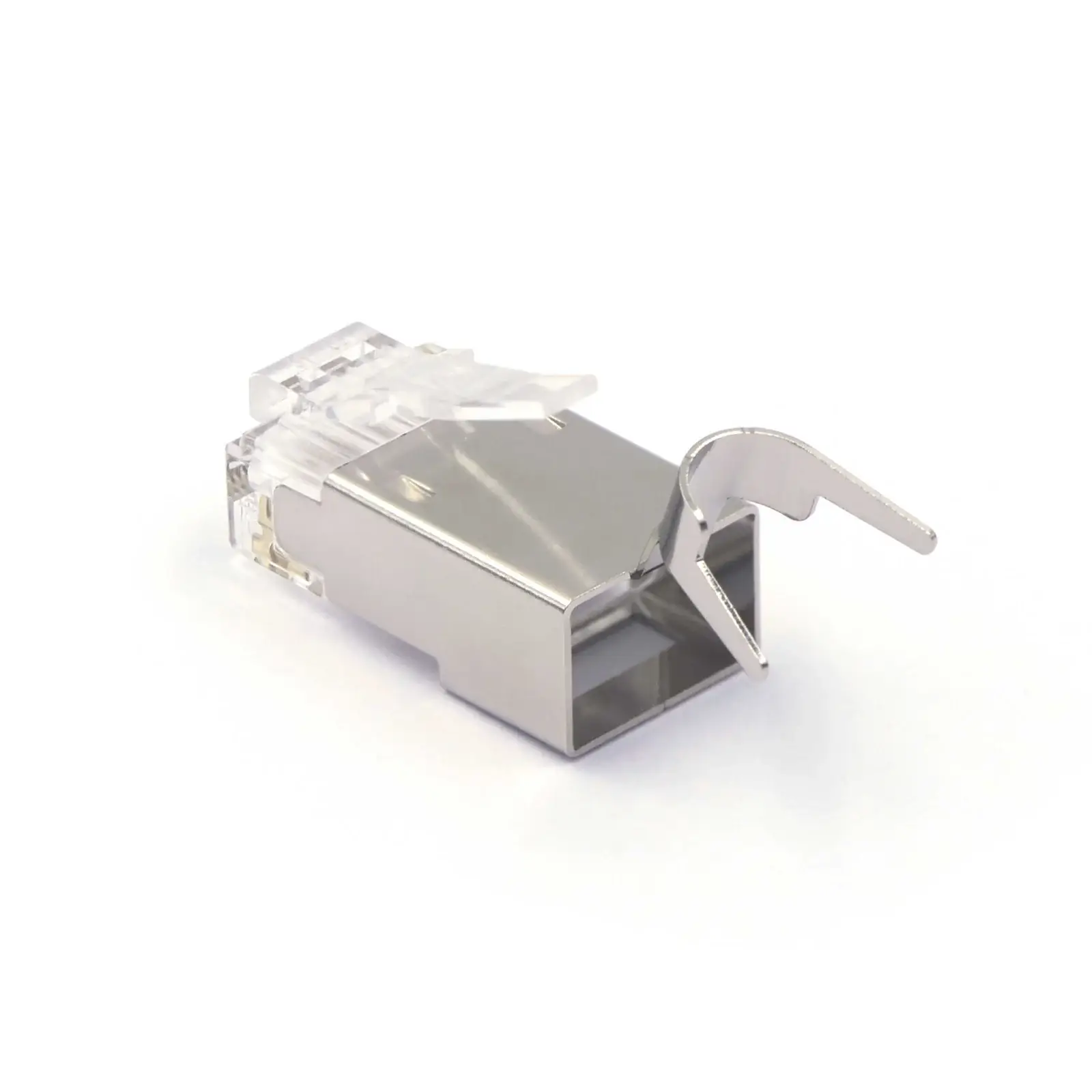 Molix Mx-507 Cat7 Rj45 Konnektör - Metal Zırhlı Stp/ftp 10gbps Yüksek Hızlı Network Jack 100'lük Paket