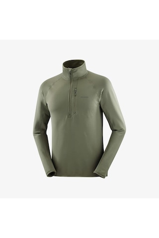 Salomon Essentıal Lıghtwarm Erkek Yarım Fermuar Polar Grape Leaf Lc2444500 Yeşil