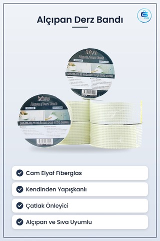 Derz Ürünü Alçıpan Sava Tamir Bandı Cam Elyaf Fiberglas Kendinden
