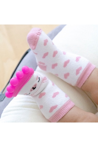 Ilkebebe Babyjem Diş Kaşıyıcılı Havlu Bebek Çorabı 652