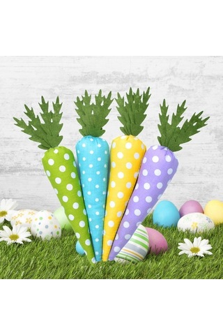 Pazly Süslemeleri Suntek Polka-dot-serisi Paskalya Oturma Havuç 4x Cs