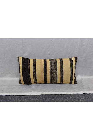 Zehra Abla Halı Yeni El Dokuma Dekoratif Lumbar Kilim Kırlent Yastık Kılıfı 6869 Çok Renkli