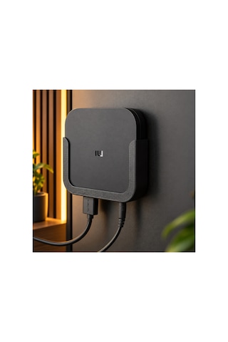 Mi Tv Box S Uyumlu Duvar Askı Aparatı Vidalı Tv Box Tutucu Stand Siyah