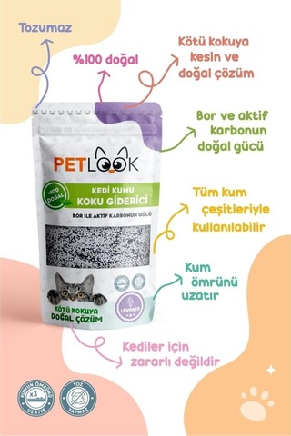 Petlook Active Carbon Kedi Kumu Koku Giderici Lavanta Kokulu 300 G