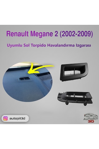 Renault Megane 2 2002-2009 Uyumlu Sol Torpido Havalandırma Izgarası