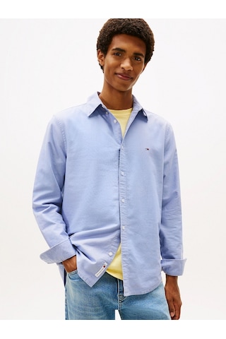 Tommy Hilfiger Tjm Normal Kesim Oxford Erkek Mavi Gömlek Dm0dm22836c5x Mavi