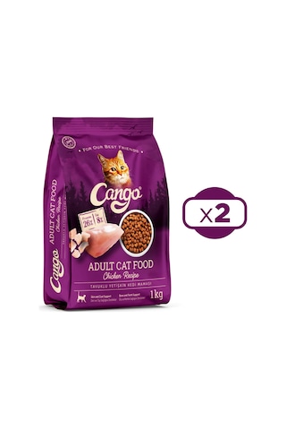 Cango Tavuklu Yetişkin Kedi Maması 2 x 1 KG
