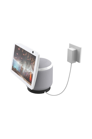 Geeroyoo Echo Show 10 Hoparlör İçin Delmeyen Sabit Ayak Abs Malzeme Beyaz Renkli Tutucu