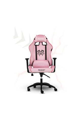 Rio Balerion Terletmez Kadife Kumaş Pembe Gaming Oyuncu Koltuğu -9 Beyaz
