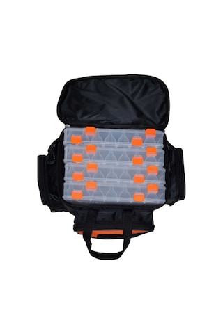 5 Gözlü Balık Piknik Olta Balıkçı Siyah Bordo Omuz Çantası