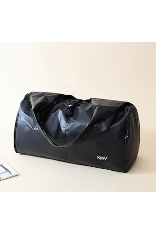 Yumuşak Naylon Bez Omuz Spor Salonu Yoga Çantası Siyah Siyah