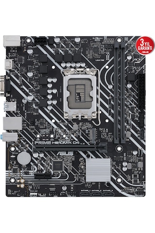 Asus Prıme H610m-k D4 Argb Ddr4 3200mhz Matx