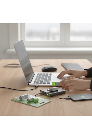 Usb İle Şarj Olabilen 2 Li 1450 Mah Lityum Kalın Şarjlı Kalem Pil