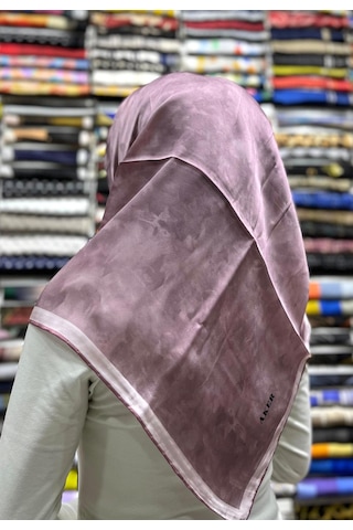 Aker Bulut Desen Saf İpek Eşarp - Sura - Nostalji Serisi - 7208701 Pembe