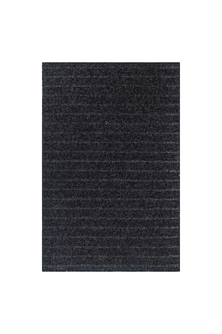 Notre Premium Kalite Kaymaz Tabanlı Doğal Yıkanabilir Kilim Oturma Odası Balkon Bahçe Mutfak Kilim-878 Antrasit