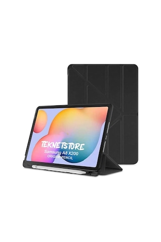 Samsung Galaxy Tab S6 Lite P610 Uyumlu Kalem Bölmeli Pu Deri Arkası Yumuşak Koruyucu Silikon Kılıf