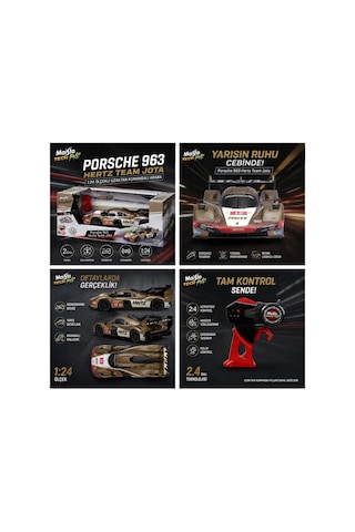 R/c Porsche 963 Hertz Team Jota 1:24 Uzaktan Kumandalı Yarış Arabası 2.4 Ghz Full Fonksiyon R/c Porsche 963 Hertz Team Jota 1:24 Uzaktan Kumandalı Yarış Arabası 2.4 Ghz Full Fonksiyon