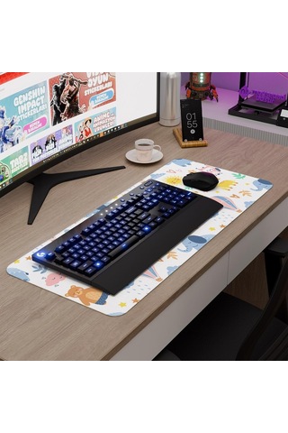 Çocuk Gaming Mouse Pad Kauçuk Kaymaz Taban Mousepad V2, 70x30 Xl