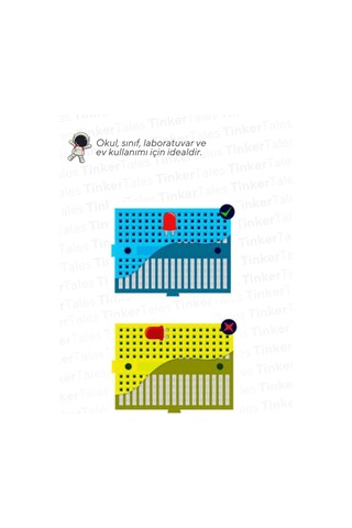 25'li 170 Pin Mini Breadboard Meb Müfredatına Uygun Okul Sınıf Ve Ev Için Uygun Arduino Uyumlu