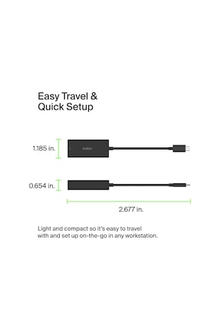 Belkin Usb Type-c 2.5 Gb Ethernet Adaptörü, Usb, Thunderbolt 3 Ve