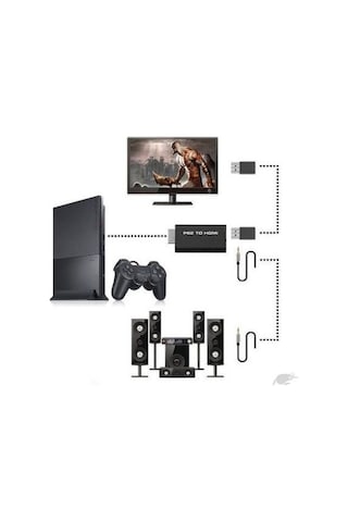 Ps2 To Hdmi Çevirici Tv Kablosu Adaptör Dönüştürücü Çevirici