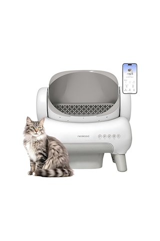 Neakasa Üstü Açık Akıllı Full Otomatik Kedi Tuvaleti Beyaz, App Kontrol, Uv Temizleme