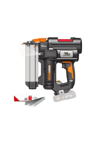 Worx WX842.9 20V 15-50 MM Profesyonel Şarjlı Çivi Çakma Makinesi + 2700 Adet Yedek Çivi