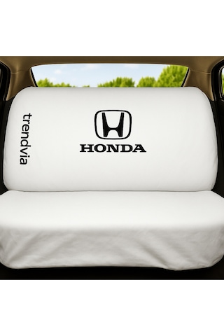 Honda Uyumlu Beyaz Renk Penye Kumaş Oto Koltuk Kılıfı Takımı Ön Ve Arka Servis Kılıfı Seti