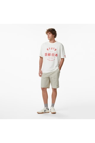 Unıted4 Slim Fit Erkek Krem Şort Ose