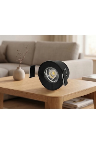5 Adet Cata Ct 5270 Yıldız 1.5w Sıva Altı Led Spot Siyah Kasa Beyaz Işık 6400k