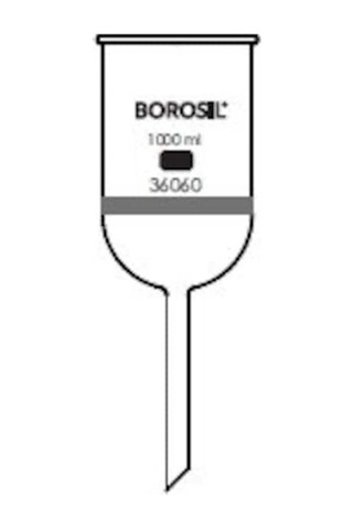 Cam Buhner Hunisi 200 Ml Porozite 2 - Buchner Tipi - Sinterlenmiş