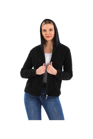 Slazenger Sofal I Kadın Polar Sweatshirt Siyah