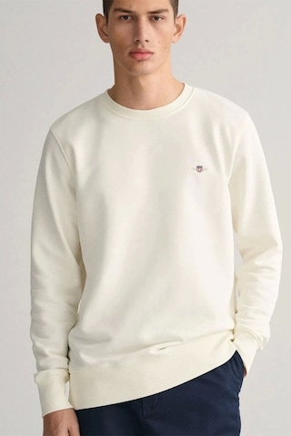 Gant Gent Erkek Krem Regular Fit Sweatshirt Krem