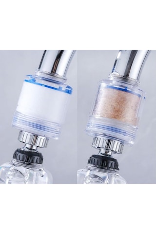 Tortu Klor Pas Arıtıcı Pamuk Filtreli 3 Fonksiyon Musluk Başlığı