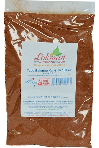 Lokman Avm Taco Baharatı Karışımı Paket 100 G
